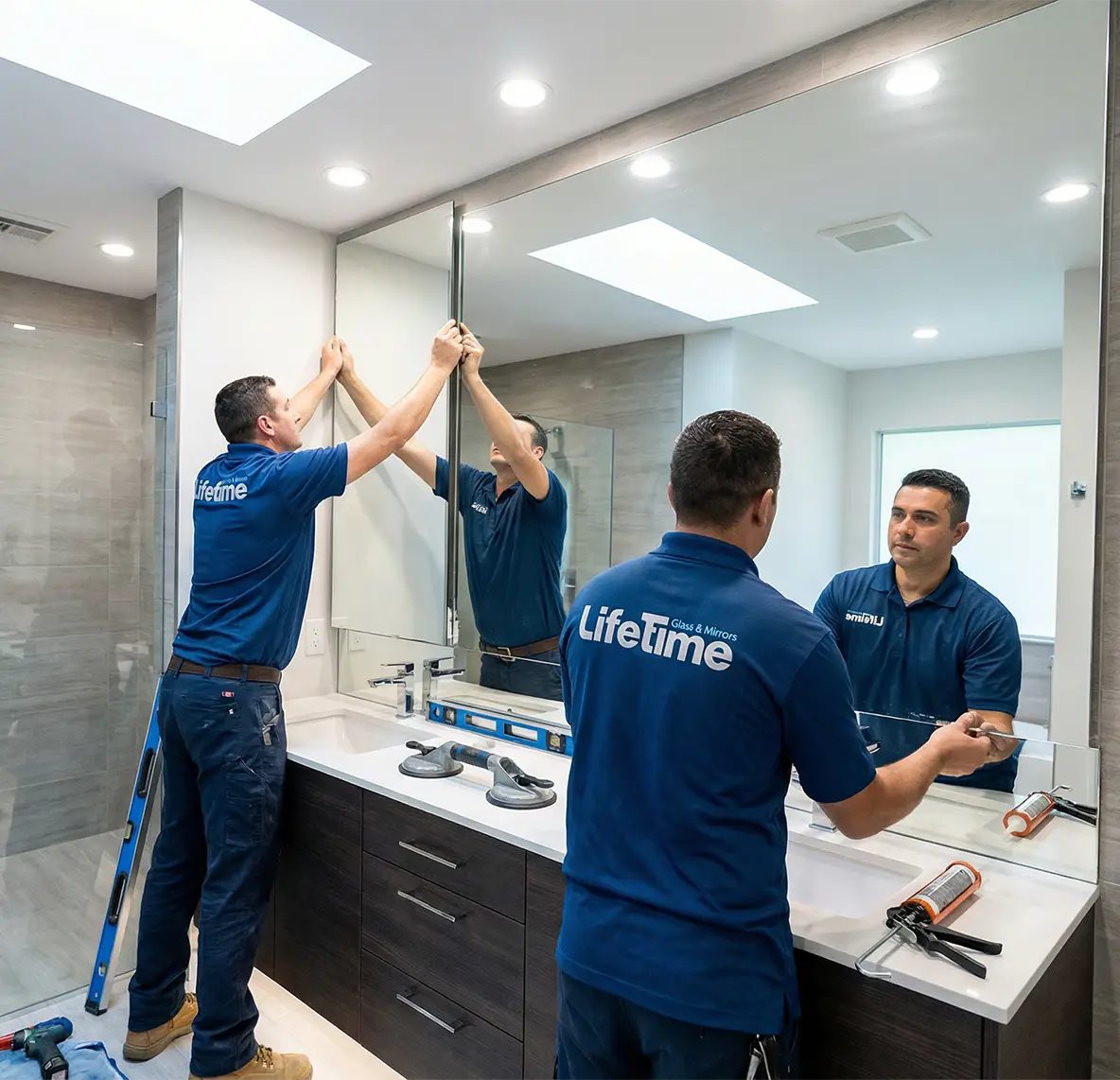 mirror instalation
